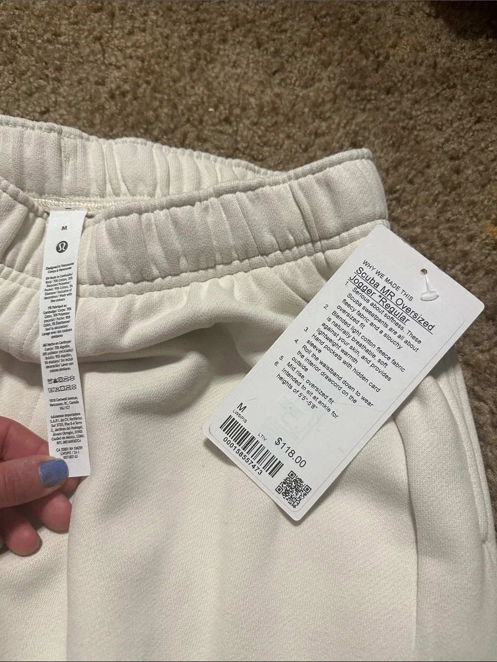 lululemon Scuba Mid-Rise Oversized Jogger Regular - Size Medium